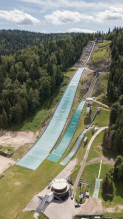 Schanzenanlage von oben (Luftaufnahme mit der Drohne)