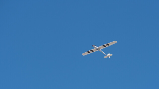 Modellsegelflugzeug Phoenix V2 2000 entlang dem Kliff