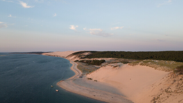 im Vordergrund eine neu am entstehende Düne, südlich der Düne von Pilat