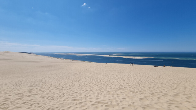 vor der Düne hat es noch eine grosse Sandbank