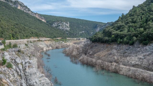 Stausee mit abgestorbenen Bäumen...