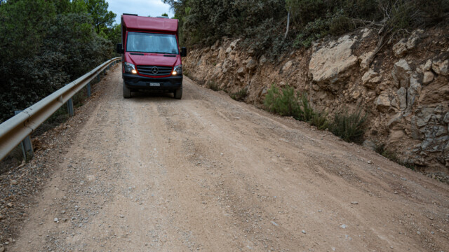 auf dem Foto nur schwer zu erkennen, aber effektiv extremes Wellblech