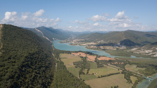 Stausee von oben (Luftbild)