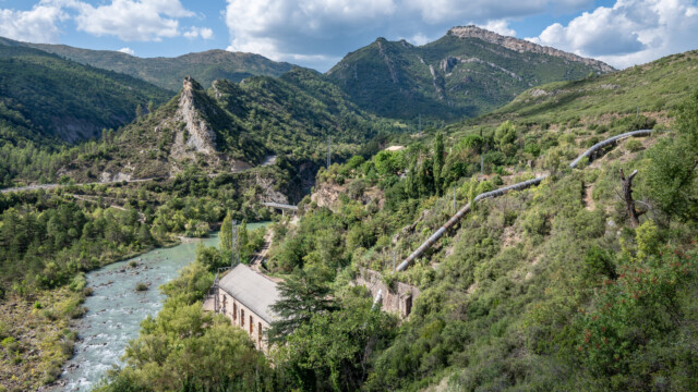 Druckleitung durch den Berg und dann ins Kraftwerk