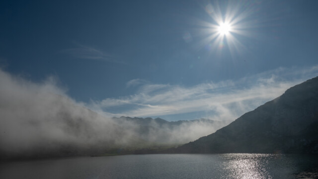 unten erwarten uns die Wolken