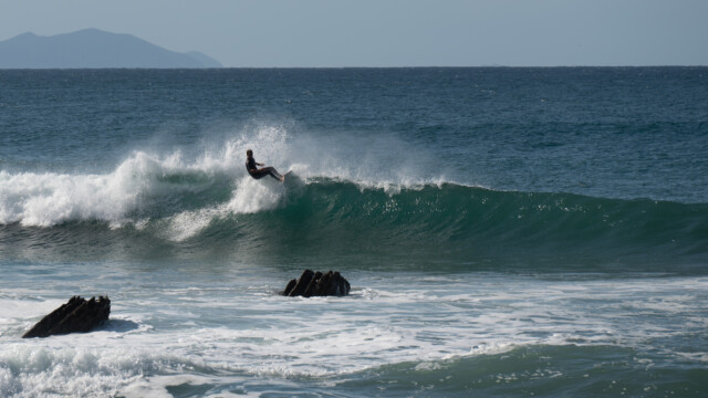 Surfer am Strand von Barrika