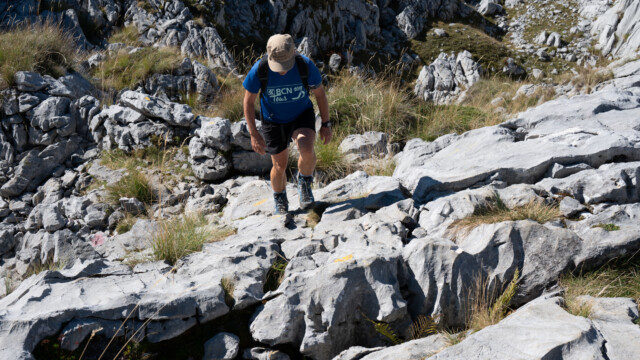 schwierige Wegbestimmung bei karstigem Untergrund