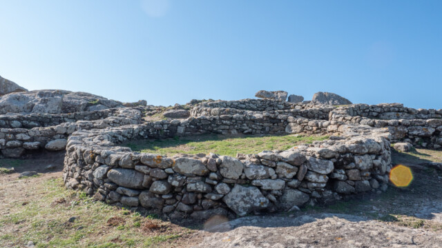 Detail eines Rundhauses