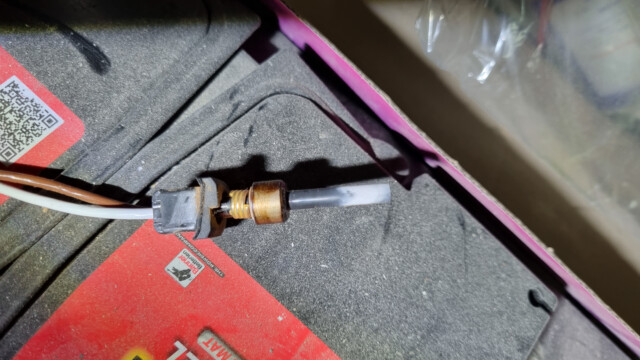 Glühstift, überhaupt nicht verkokst