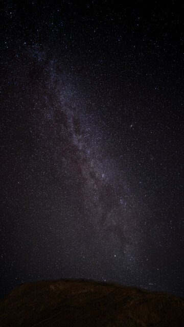 Milchstrasse nähe Aracena, nur Wiese als Vordergrund, kaum Lichtverschmutzung