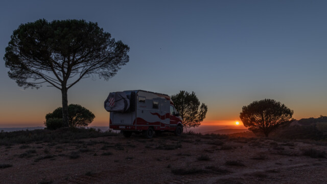 Jupi mit Sonnenuntergang