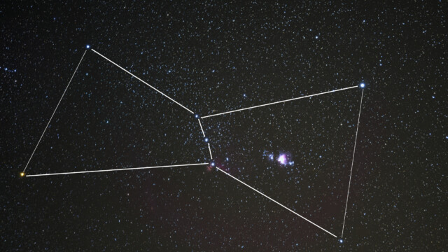 Rumpf des Orions, in der Mitte die drei Gürtelsterne