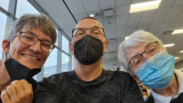 während des Fluges war das Tragen der Maske obligatorisch