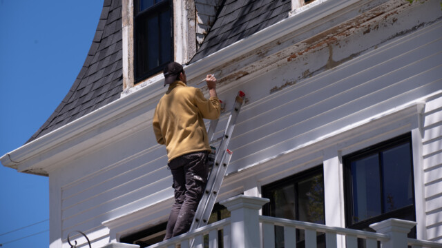 alles mit der Leiter, kein GerĂĽst