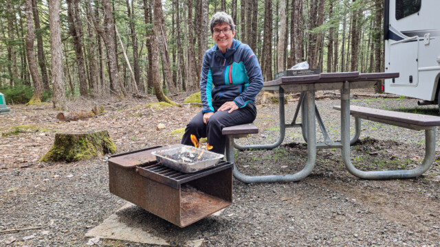 wir haben uns einen Einweggrill gekauft...