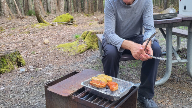 ... um unsere Steaks zu brutzeln;