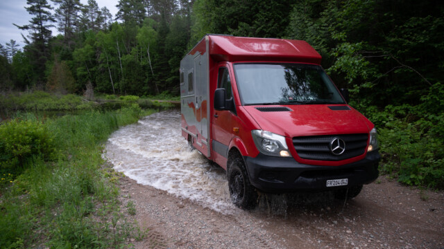 ziemlich viel Wasser läuft ab