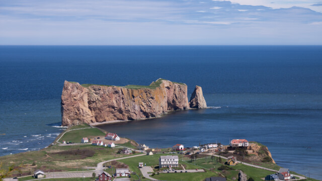 Kalksteinfelsen Rocher Percé (eigentlich eine Insel)