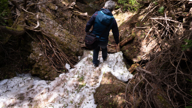 an einigen Stellen noch Schnee