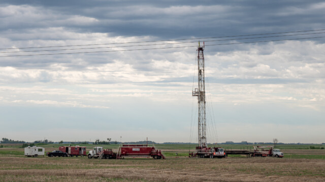mobiler Bohrturm für die Erdölförderung