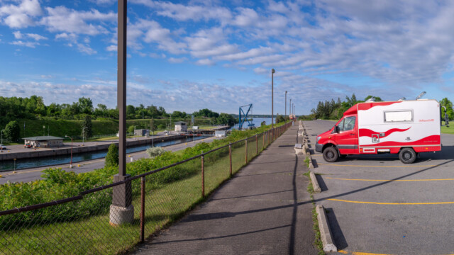 Übernachtungsplatz an der Schleuse