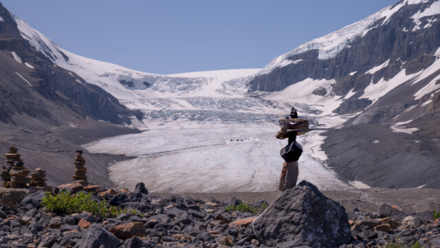 Gletscher neben dem Icefield-Parkway - Columbia Icefield