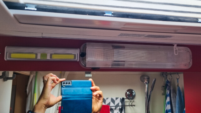 deshalb temporär eine andere Lampe montiert