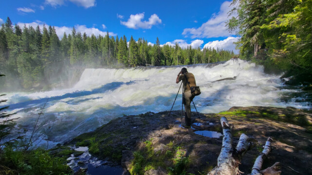 in Aktion am Dawson-Fall