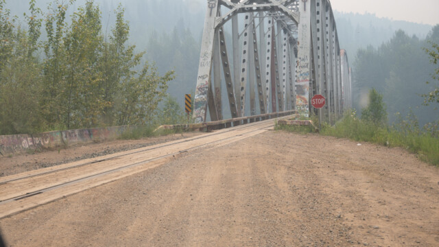 kombinierte Eisenbahn und AutobrĂĽcke