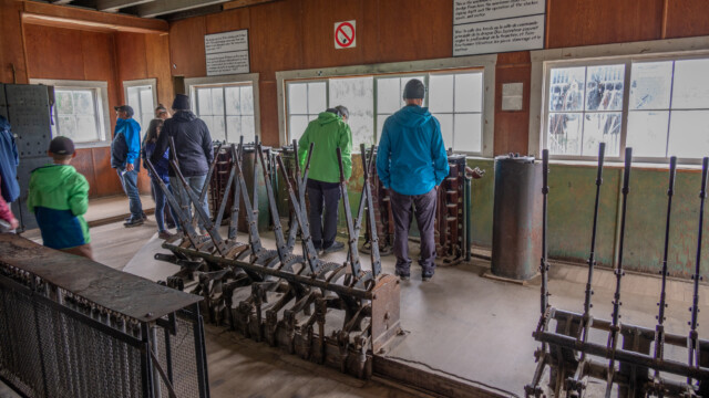 Steuerhaus des Schaufelbaggers