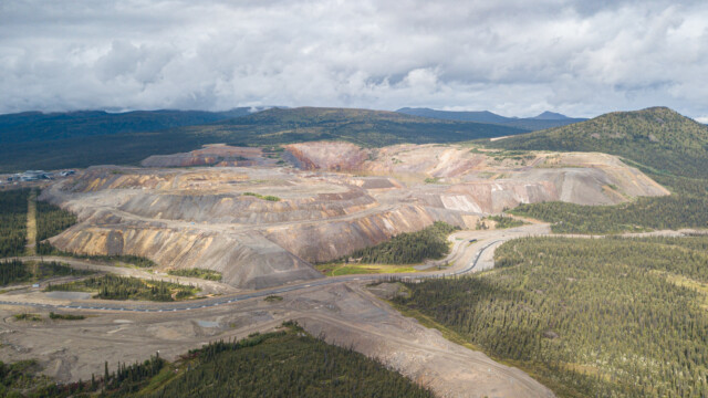 Blei- und Zink-Mine von oben gesehen