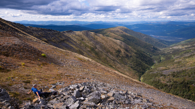 schöne Aussicht über der Baumgrenze