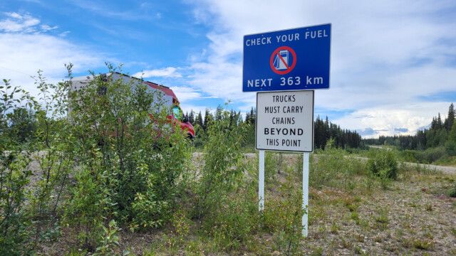 die nächsten 363 km gibt es keine Tankstelle