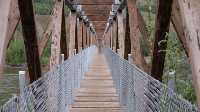 die längste Hängebrücke im Yukon Territory