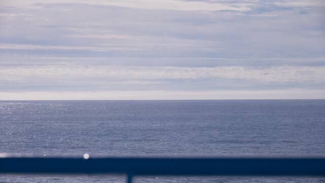 aus dem Nebel raus und auf dem offenen Pazifik