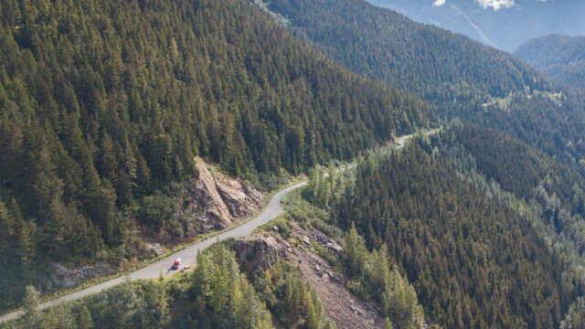 Fahrt zum Salmon-Gletscher