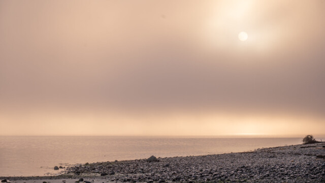 Sonne durchdringt Nebel