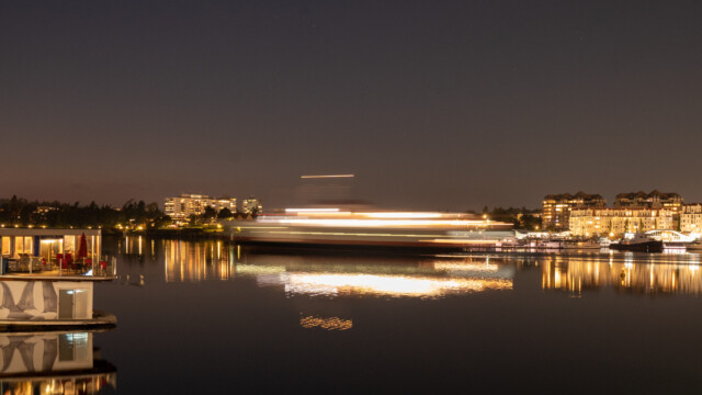 Fährschiff -Langzeitbelichtung