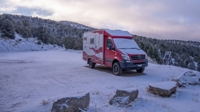 etwas Schnee auch am nächsten Morgen