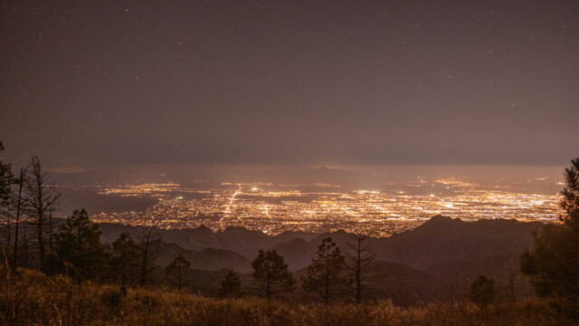 Tucson von oben by night