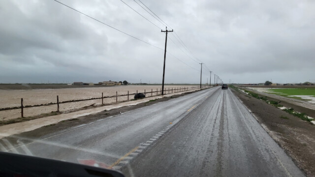 überschwemmte Felder