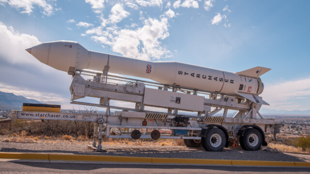 Starchaser aus Grossbritannien - startet in New Mexico; möchte auch gern am Kuchen der kommerziellen Raketenstartanbieter teilhaben