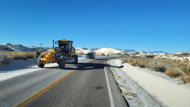 damit werden die Sandpisten geglättet