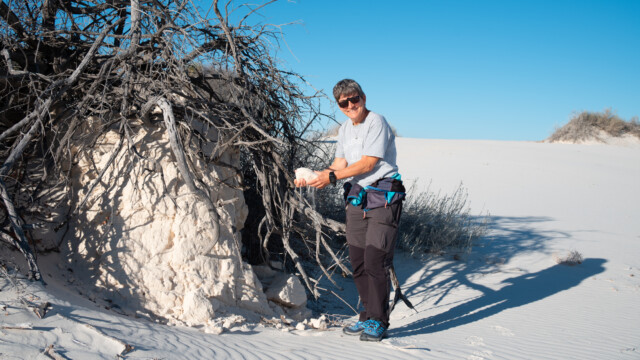 fester Gips-Sand (Sandstein)