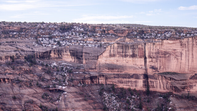 Schneeresten der letzten Tage