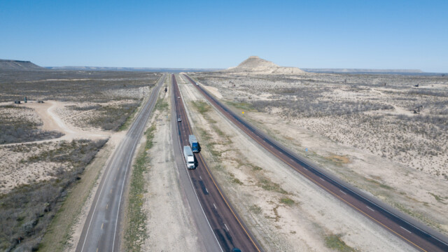 Grenze zwischen Texas und New Mexico