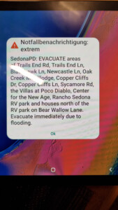 automatischer Alarm auf Tablet und Handy