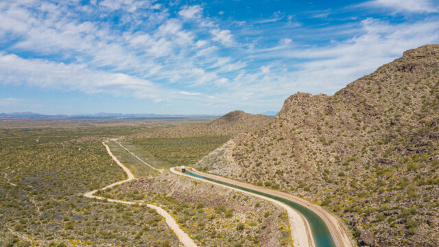 Austrittspunkt des hochgepumpten Wassers ...