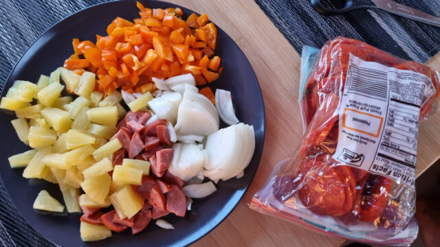 Zutaten für Pizza...