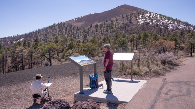 Sunset Crater - Vulkan, mit Maler